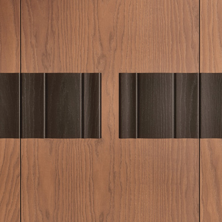 Credenza Terranova 3 porte, dettaglio degli inserti in legno
