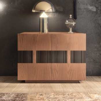 Credenza Terranova 2 porte legno, dettaglio inserti