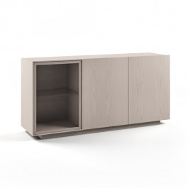 Credenza Nova Luce con ante in vetro e legno