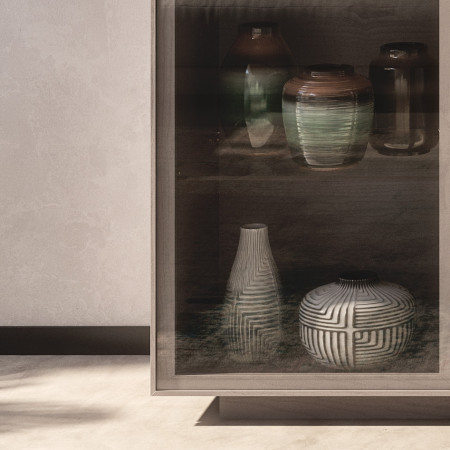 Credenza Nova Luce dettaglio anta in vetro