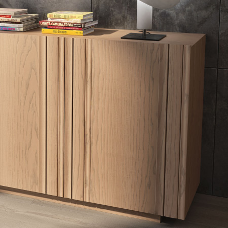 Credenza Renova 2 porte legno 1 porta vetro