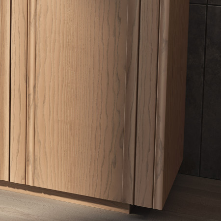 Credenza Renova 4 porte in legno e vetro