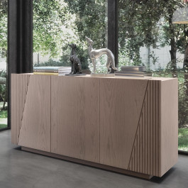 Credenza Nova Style 2 porte con incisioni verticali