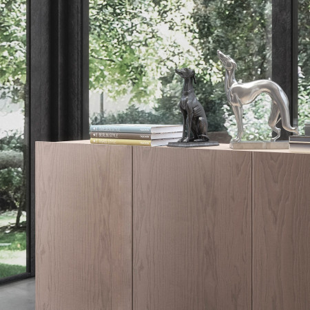 Credenza Nova Style 3 porte legno frassino dettaglio venature