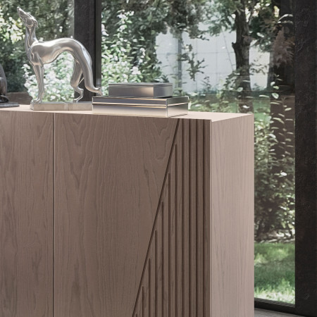 Credenza Nova Style 3 porte, dettaglio legno frassino