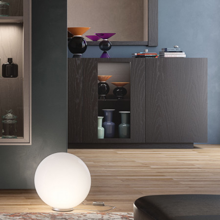 Credenza Nova Plus 3 porte legno e vetro, dettagli design