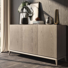 Credenza Nova Plus 2 porte in frassino con anta in vetro