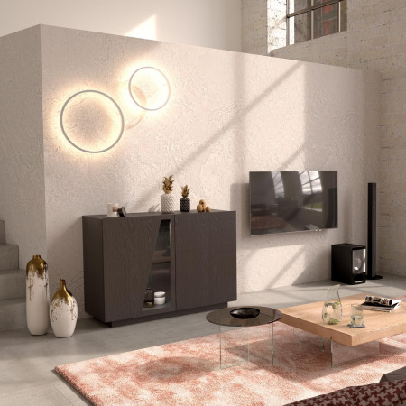 Credenza Mira 2 porte in frassino, dettaglio ambientale