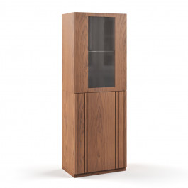 Sedia in legno Aries con seduta in ecopelle bianca