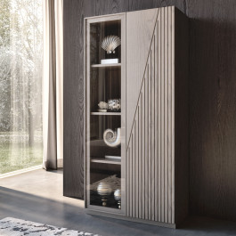 Credenza Nova Style con 4 ante in legno, dettaglio maniglia