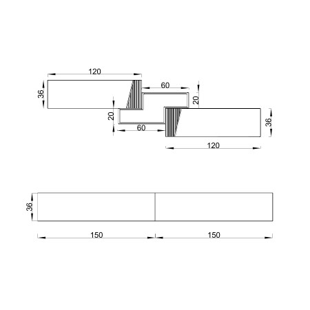 Disegno tecnico Mobile per soggiorno Nova 11 in legno
