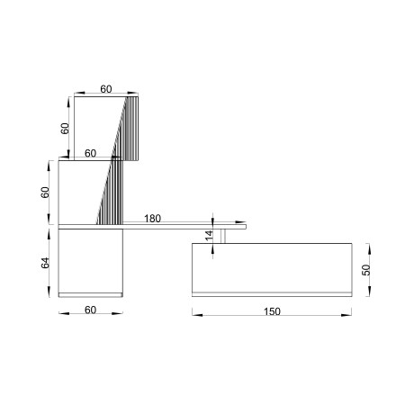 Disegno tecnico Mobile per soggiorno Nova 14 in legno