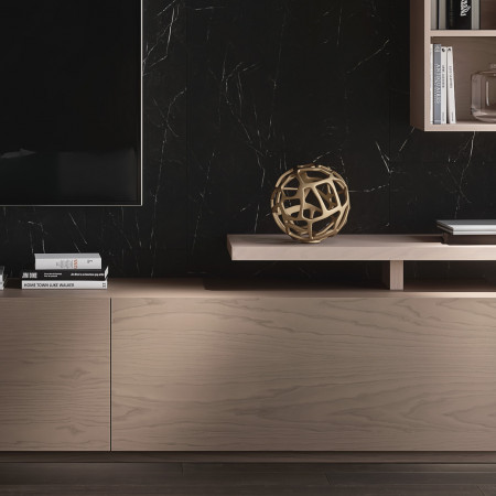 Mobile per soggiorno Nova 4, dettaglio del legno chiaro