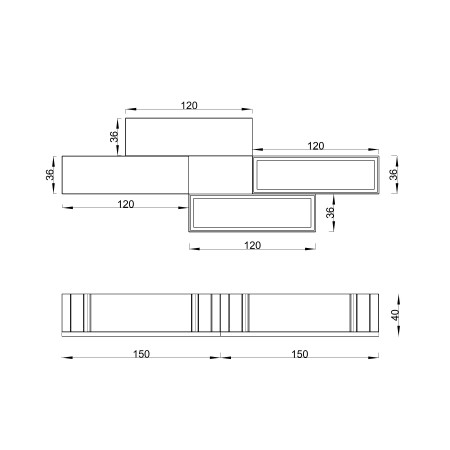 Mobile per soggiorno Nova 7 design con misure dettagliate