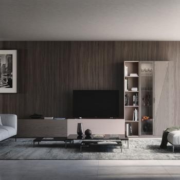 Mobile per soggiorno Nova 9 in legno massello di frassino