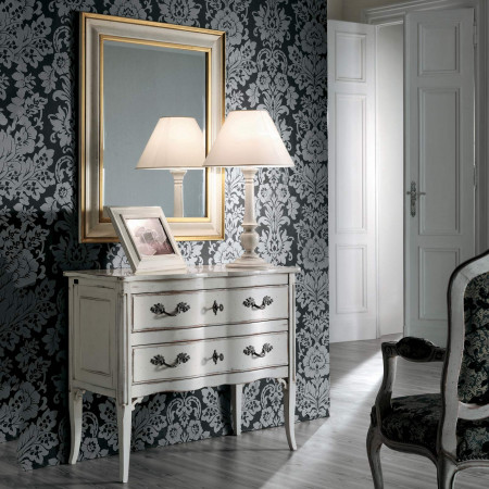 Comoncino azzurro francese, vista frontale e dettagli finiture