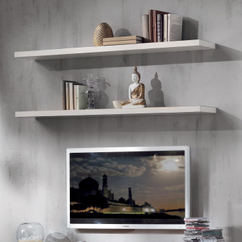 Mensola da centimetri 150 con decorazioni e TV