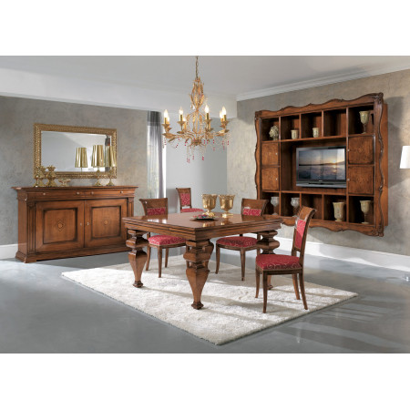 Credenza 2 porte con intarsio delux, dettaglio intarsio