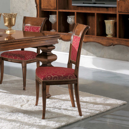 Sedia arpa fondo e schienale in tessuto design classico