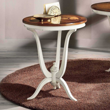 Tavolino rotondo intarsio verona con sostegni a tulipano