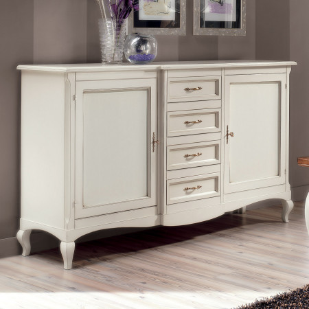 Credenza 4 cassetti e 2 porte con serratura