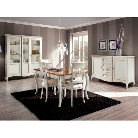 Credenza 4 cassetti e 2 porte con serratura ambientata