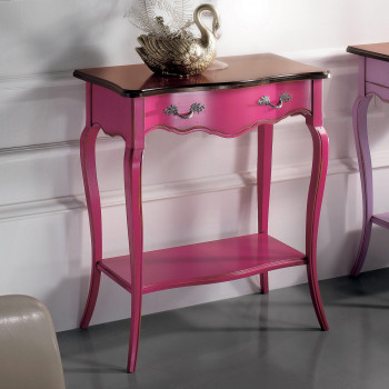 Consolina 700 1 cassetto, dettaglio gambe ricurve