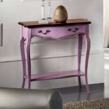 Consolina 700 1 cassetto, dettaglio finitura lilla