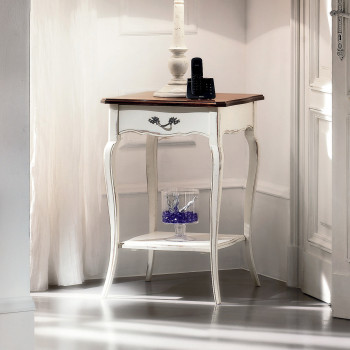 Portalampada 700 finitura avorio con cassetto