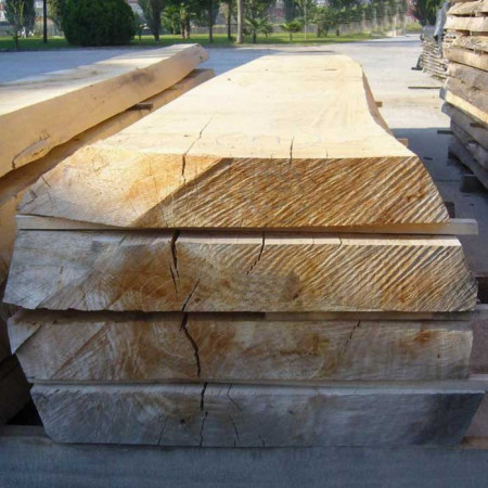 Consolle 3 cassetti 2 portine, dettaglio del legno non lavorato