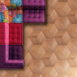 Parquet rovere in mattonelle esagonali Parquet rovere in mattonelle esagonali