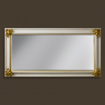 Specchiera avorio gigli fiorentini, dettaglio foglia oro