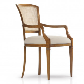 Capotavola imbottito in paglia di Vienna, profilo elegante