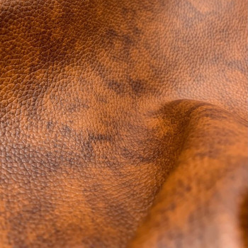 Dettaglio Pelle arancione effetto Vintage su superficie