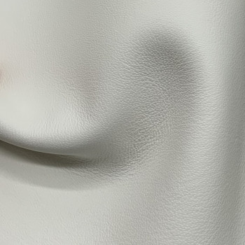 Pelle bianca tinta unita liscia Florence, dettaglio superficie