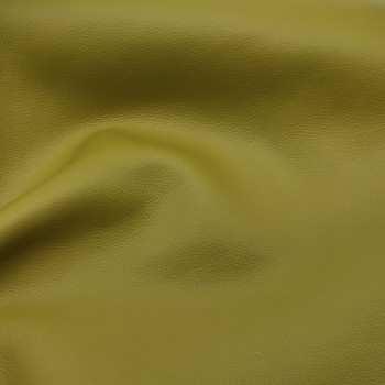 Pelle oliva tinta unita liscia Florence, dettaglio superficie