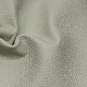 Dettaglio della grana della pelle panna Silia