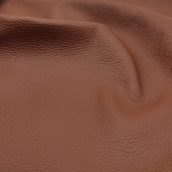 Pelle marrone con grana Silia, dettaglio della superficie