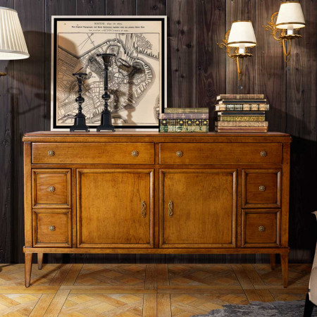 Credenza con 2 ante e 6 cassetti