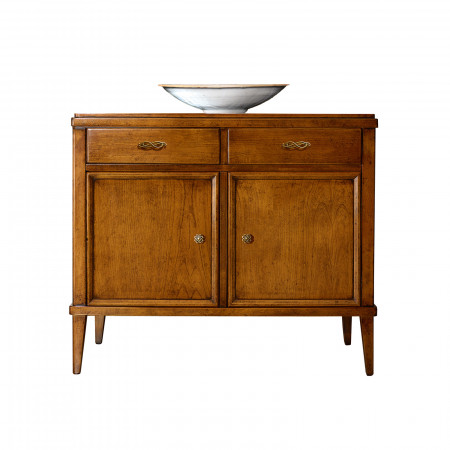 Credenza con 2 ante e 2 cassetti con gambe a spillo