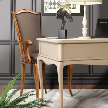 Capotavola con schienale sagomato in legno massello