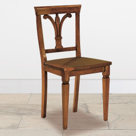 Sedia giglio con sedile in legno