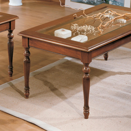 Tavolino a bacheca 100 x 50, dettaglio gambe tornite