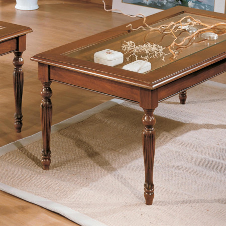 Tavolino rettangolare 120 x 60 con gambe tornite