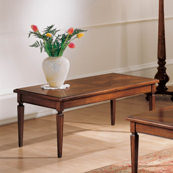 Tavolino 120x60 intarsio rosa dei venti dettaglio gambe