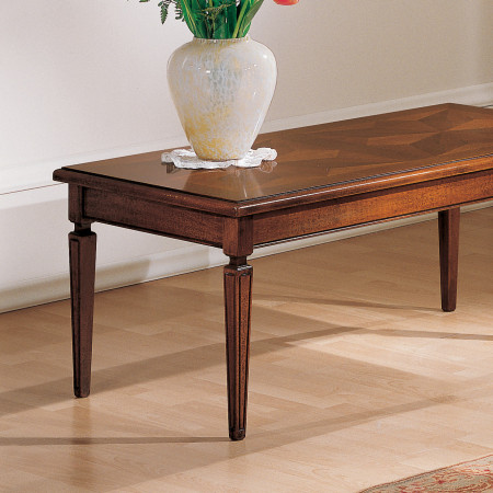 Tavolino 120x60 intarsio rosa dei venti dettaglio piano