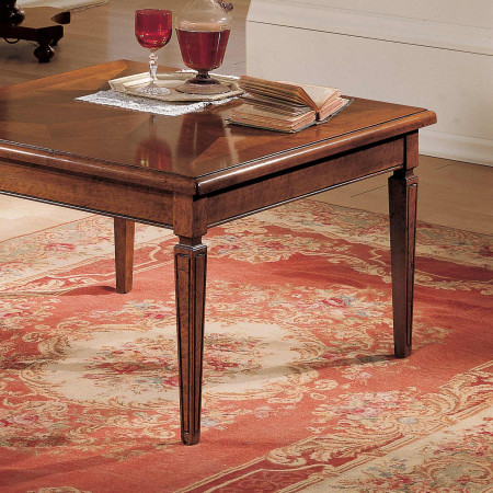Tavolino 80x80 intarsio rosa dei venti, dettaglio piano