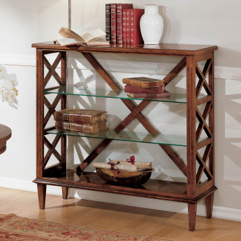 Entratina libreria con crociere decorative in legno