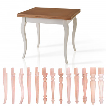 Tavolo tiro con fascia allungabile e gambe a sciabola