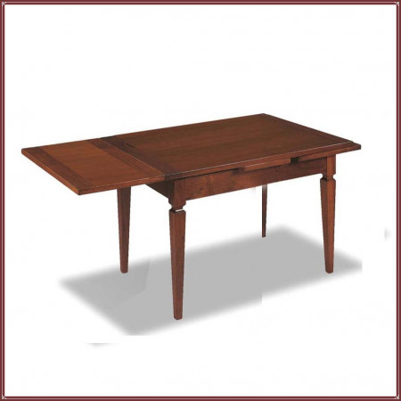 Tavolo a tiro allungabile 120x85 a 200x85, dettaglio legno